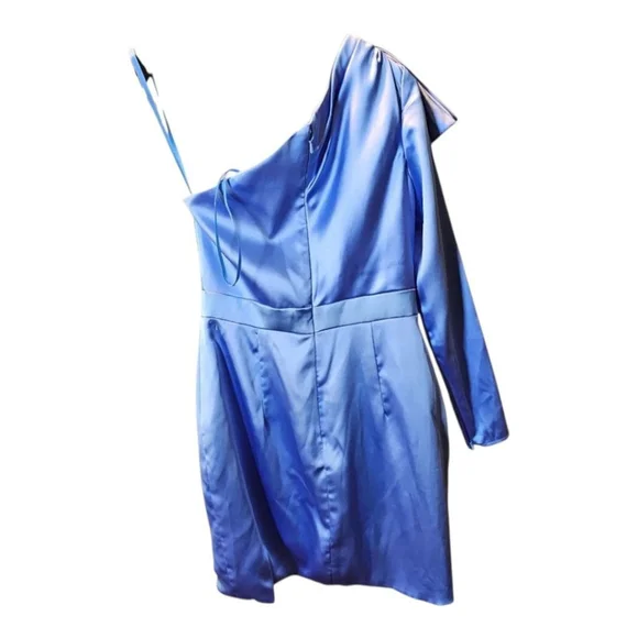 Mac Duggal Dress Size 4 Blue One Shoulder - Picture 6 of 14